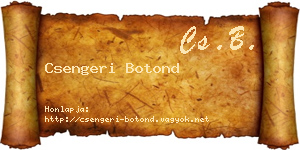 Csengeri Botond névjegykártya